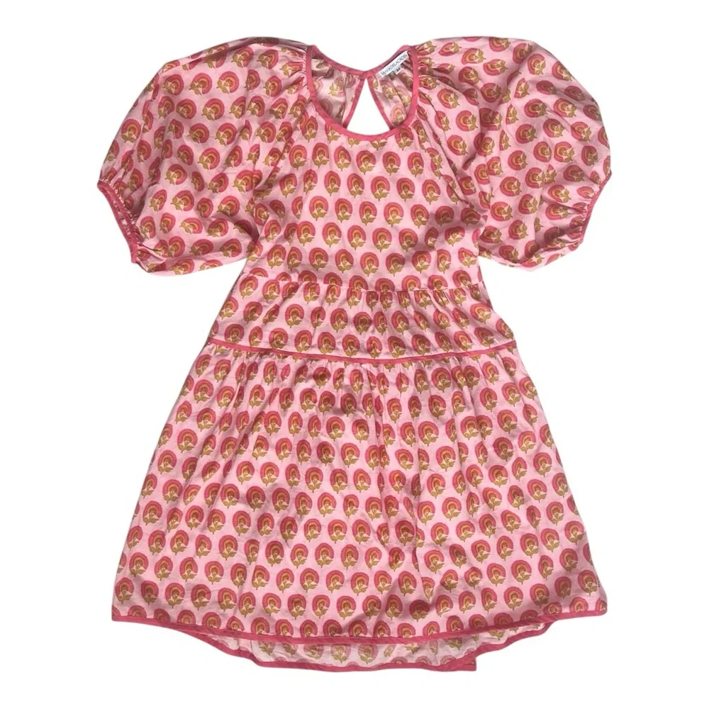 Maria De La Orden 100% Cotton Pink Floral Dress - Picture 3 of 9